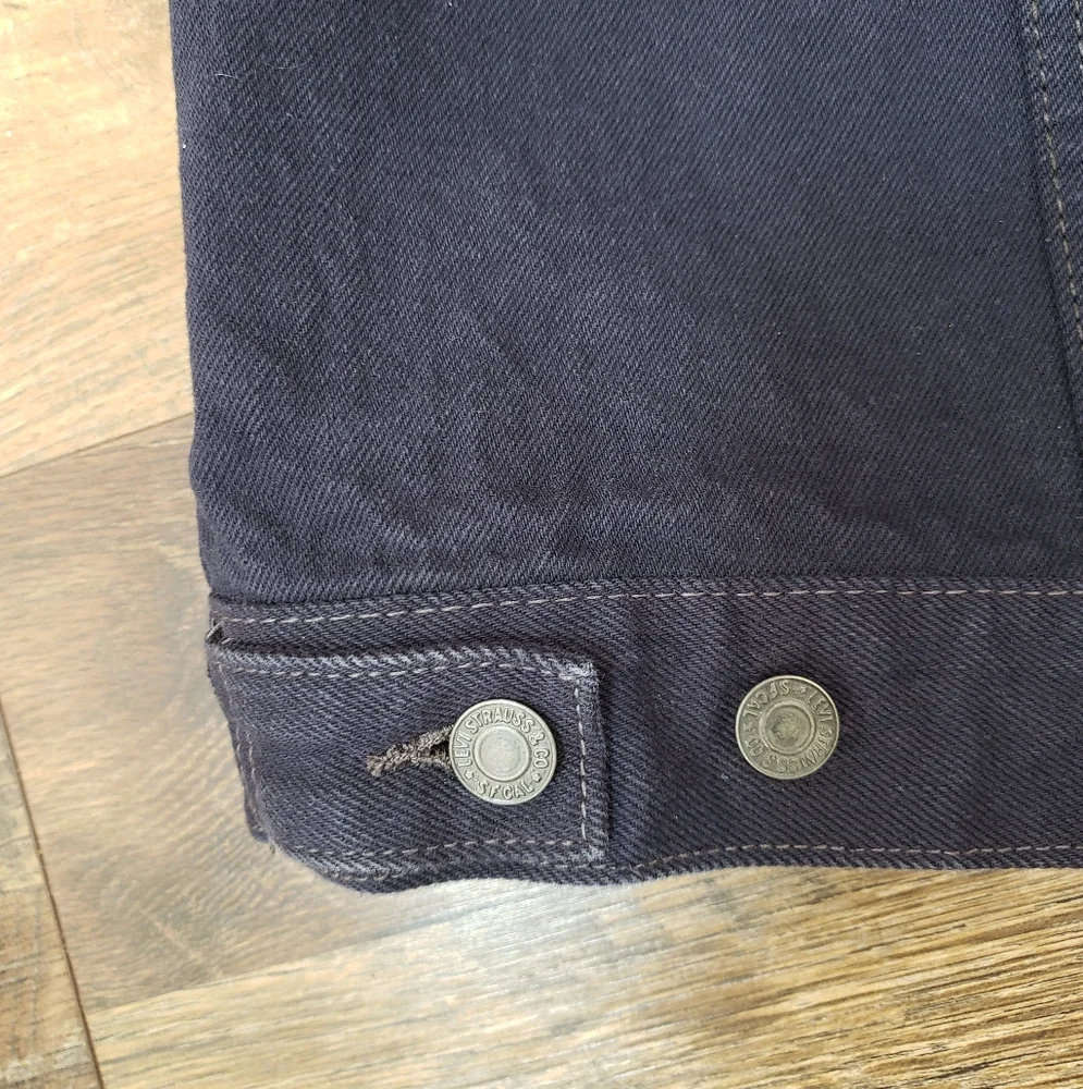 Levi's Navy Blue Cotton Denim Trucker Vest, Size XL (13-15 years) Unisex